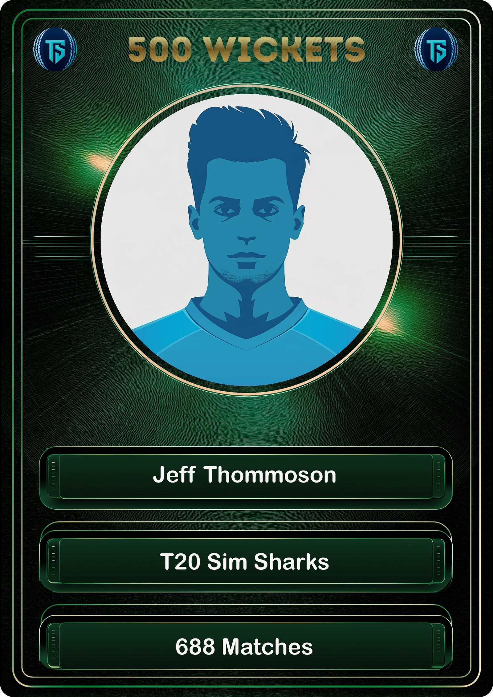 500 Wickets Milestone Demo Card