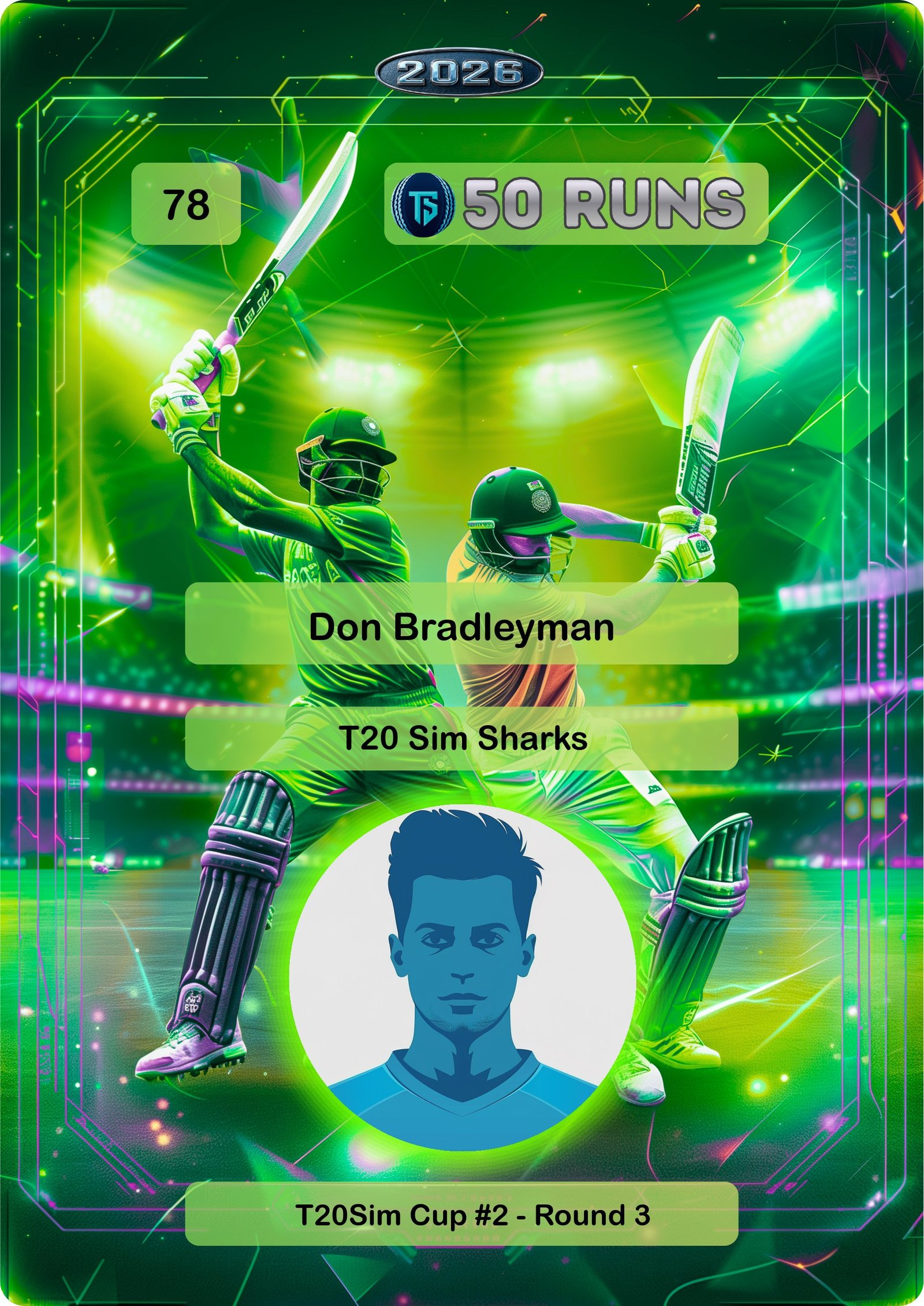 50 Runs Demo Card